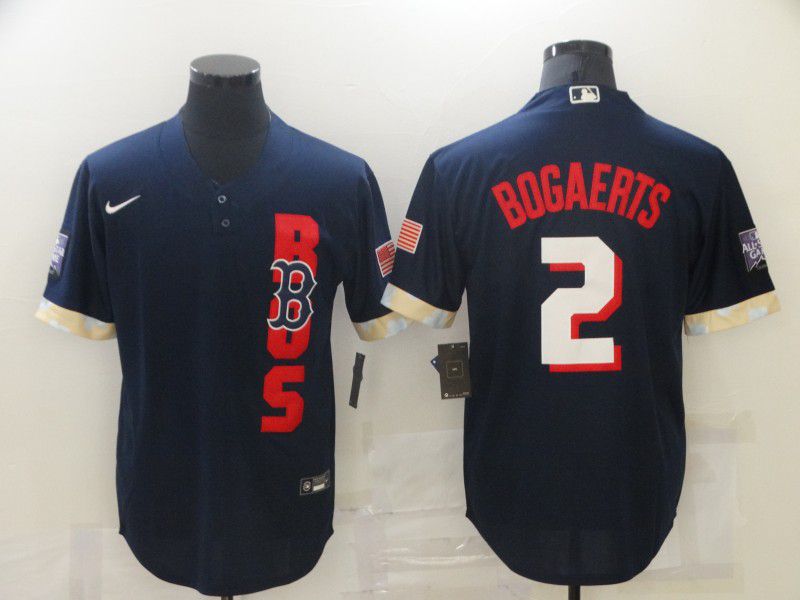 Men Boston Red Sox #2 Bogaerts Blue 2021 All Star Game Nike MLB Jersey